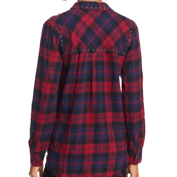 Rails red and blue button down with studs - Picture 2 of 6